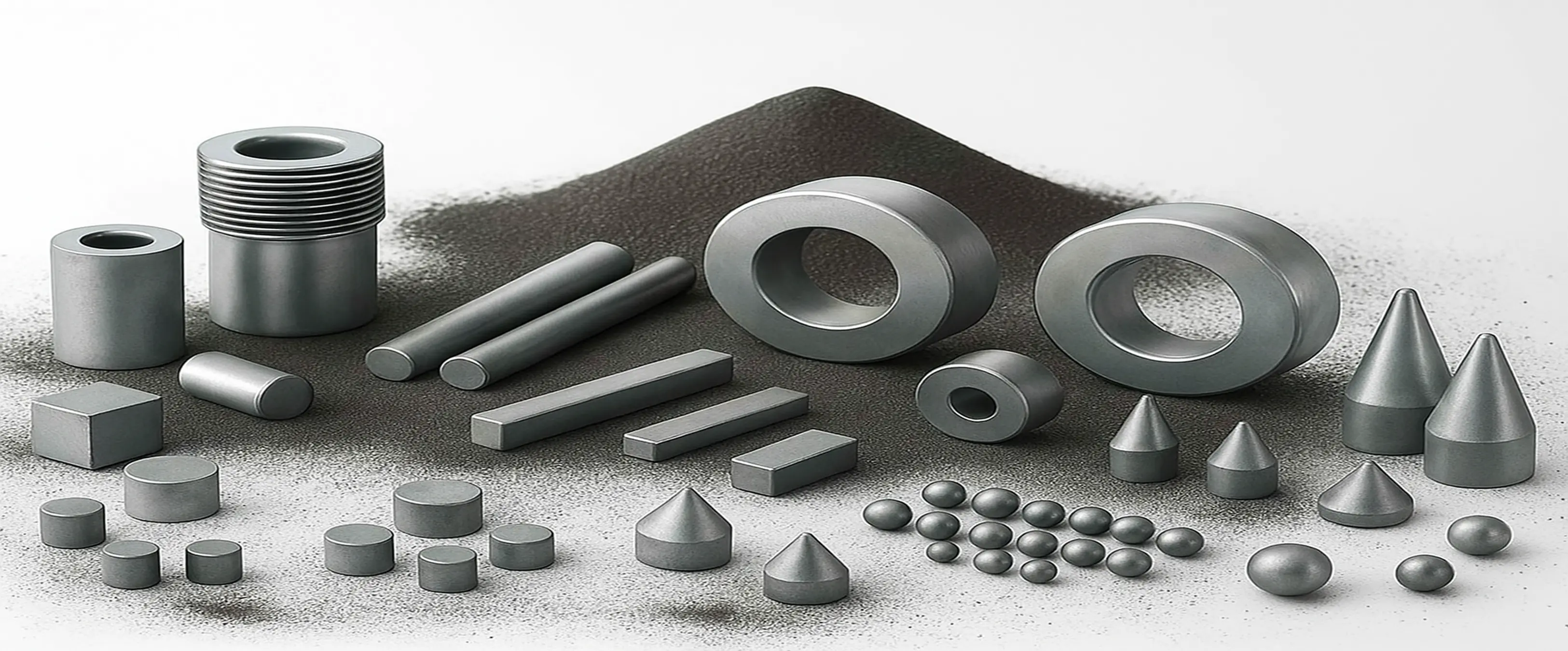 Range of tungsten carbide wear parts and precision components by Sonani Tungsten