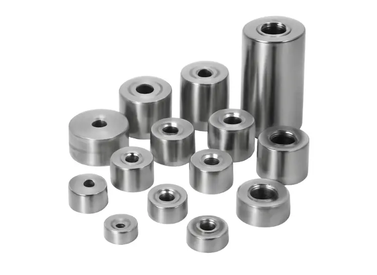 Precision tungsten carbide tooling for metal forming, including dies, punches, and rolls for industrial manufacturing.