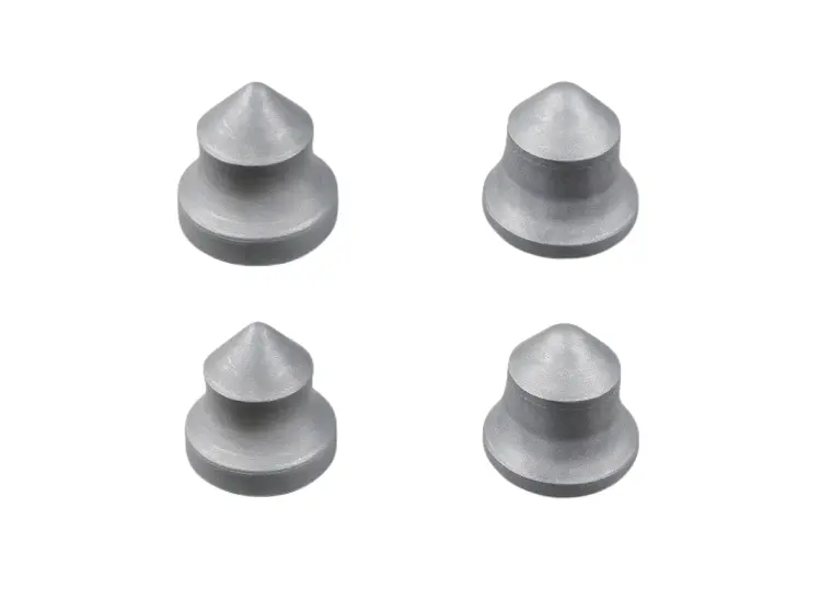 A set of high-performance tungsten carbide buttons for hard rock and tunnel boring applications.